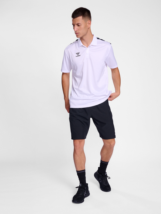 hmlAUTHENTIC FUNCTIONAL POLO, WHITE, model