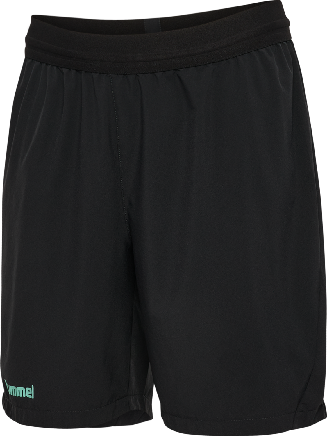 hmlBLAZE 2.0 TRAINING SHORTS KIDS, BLACK/POOL BLUE, packshot
