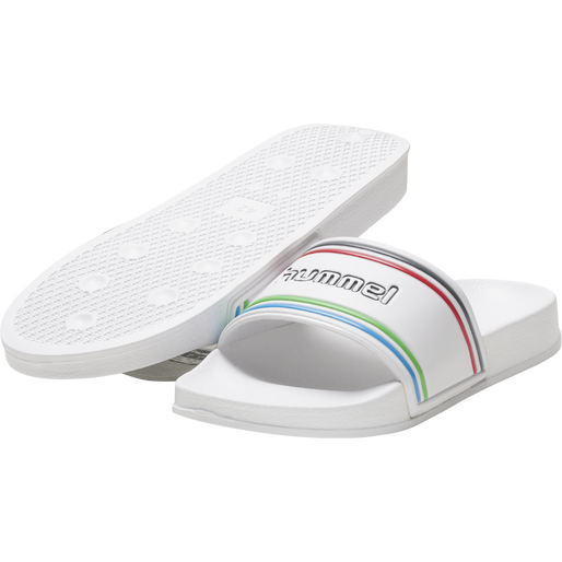 POOL SLIDE RETRO, WHITE/MULTICOLOR POOL SLIDE RETRO, WHITE/MULTICOLOR, packshot