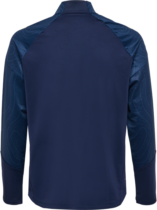 hmlBLAZE 2.0 TRAINING HALF ZIP KIDS, MARINE/SHADOW LIME, packshot