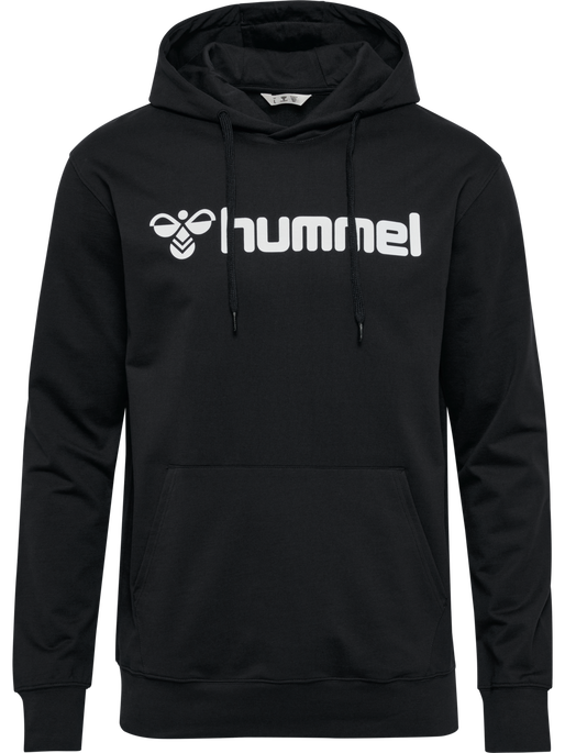 hmlGO 2.0 LOGO HOODIE, BLACK hmlGO 2.0 LOGO HOODIE, BLACK, packshot