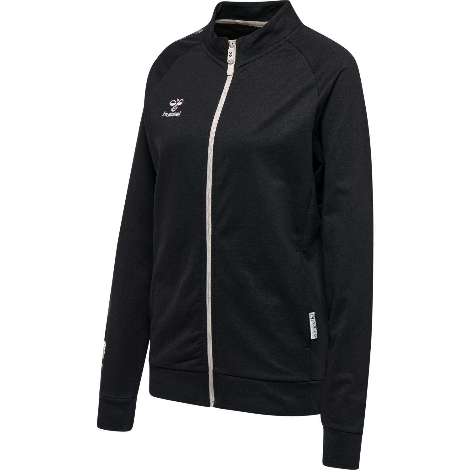 hmlMOVE GRID COTTON ZIP JACKET WOMA, BLACK, packshot