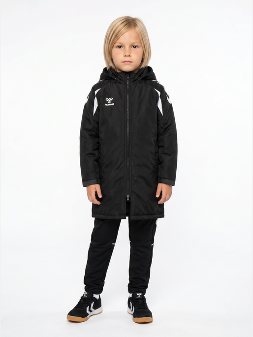 hmlCORE 2.0 BENCH JACKET KIDS, BLACK/WHITE, model