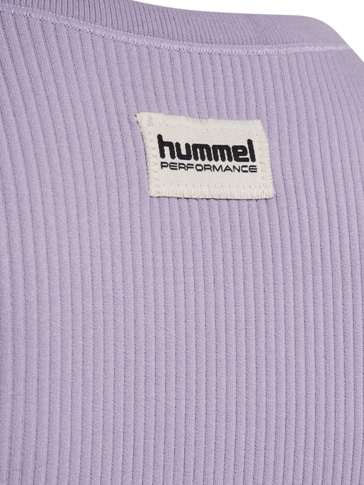 hmlJR SEAMLESS RIB T-SHIRT S/S, LAVENDER GRAY, packshot