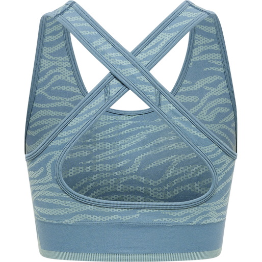 hmlMT SAGA SEAMLESS SPORTS TOP, NORTH ATLANTIC/BLUE SURF MELANGE, packshot