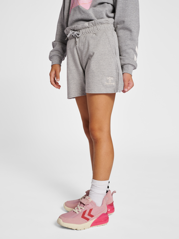 hmlJASMIN SHORTS, GREY MELANGE, model