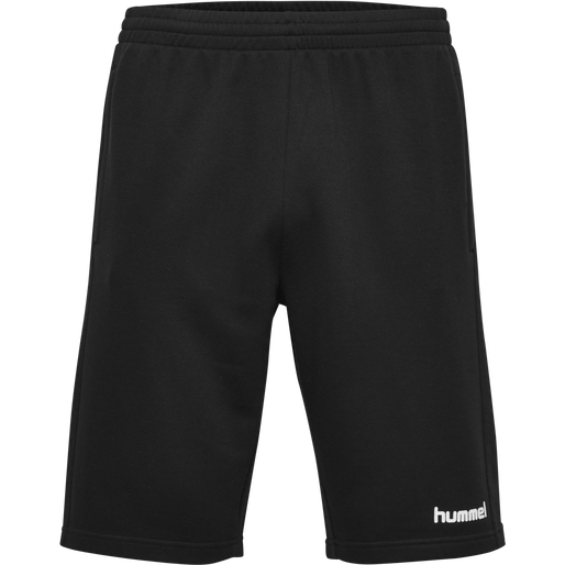 hmlGO KIDS COTTON BERMUDA SHORTS, BLACK, packshot