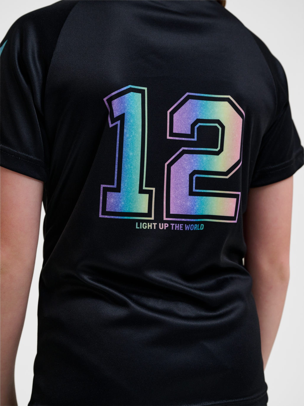 hmlSHIMMER T-SHIRT S/S, BLACK, model