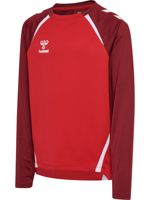 hmlLEAD 2.0 CREW SWEAT KIDS, TRUE RED/MAROON, packshot