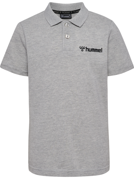 hmlMOVER COTTON POLO KIDS, GREY MELANGE, packshot