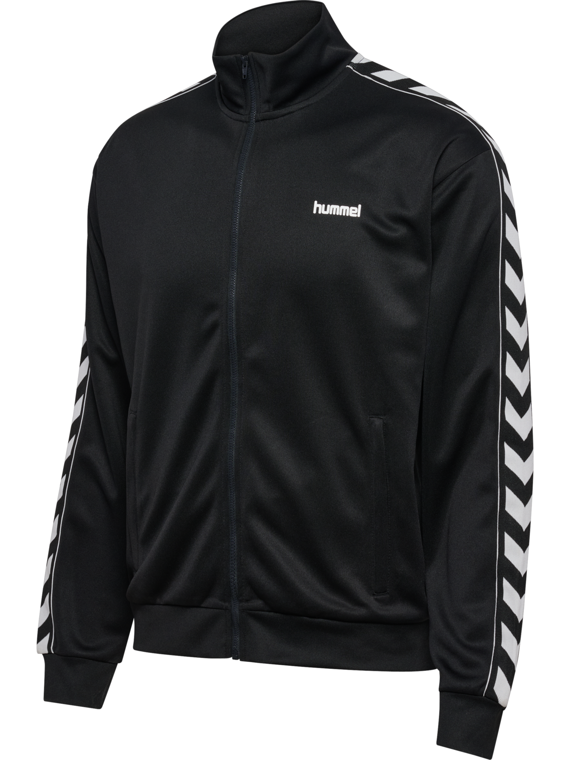 hmlCLUB CHEVRON TRACK TOP, BLACK, packshot