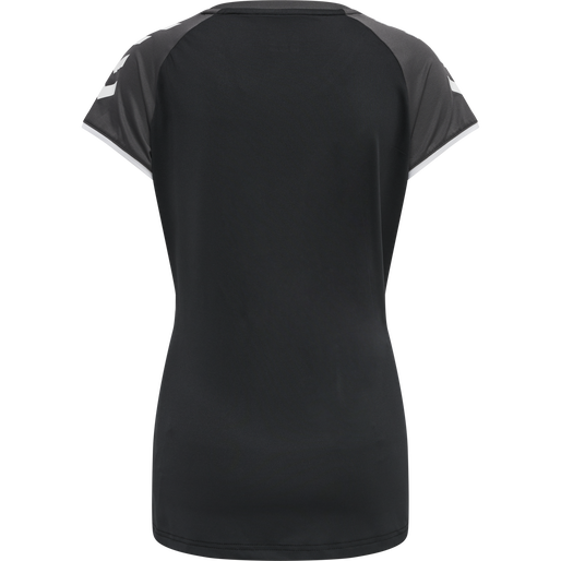 hmlCORE VOLLEY STRETCH TEE WO, BLACK, packshot