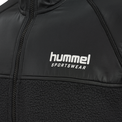 hmlLGC CHARLEY FLEECE JACKET, BLACK, packshot