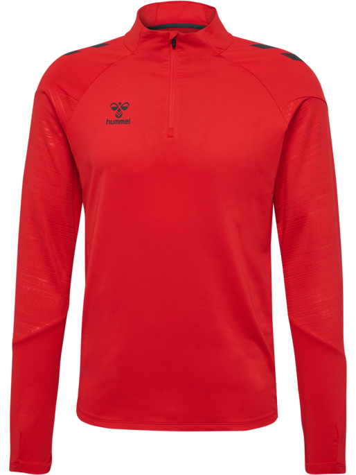 hmlPRO TRAINING HALF ZIP, TRUE RED, packshot