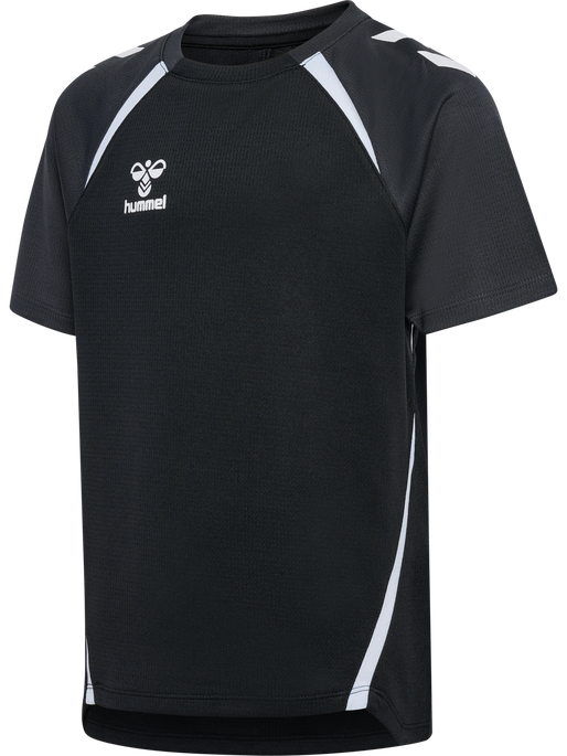 hmlLEAD 2.0 JERSEY S/S KIDS, BLACK/ASPHALT, packshot