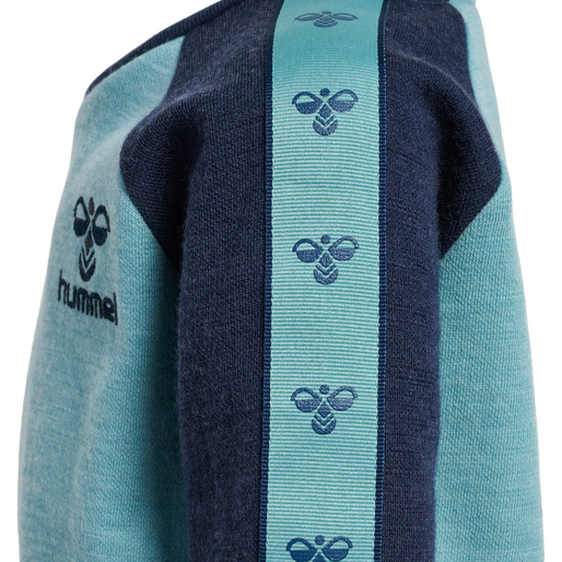 hmlWULBATO SWEATSHIRT, MINERAL BLUE, packshot