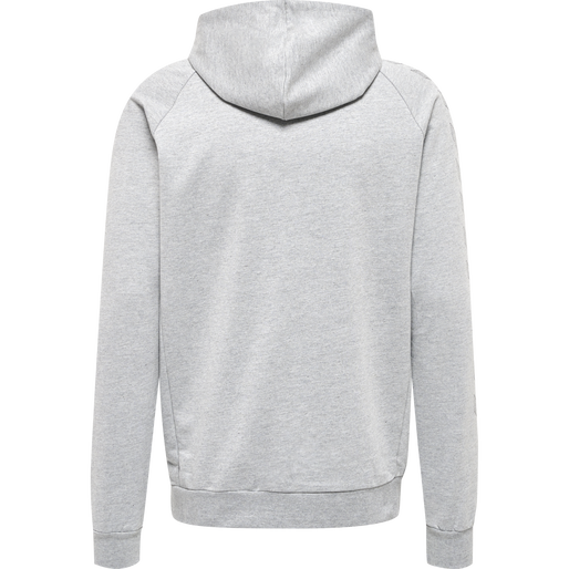 hmlMOVE GRID COTTON ZIP HOODIE, GREY MELANGE, packshot