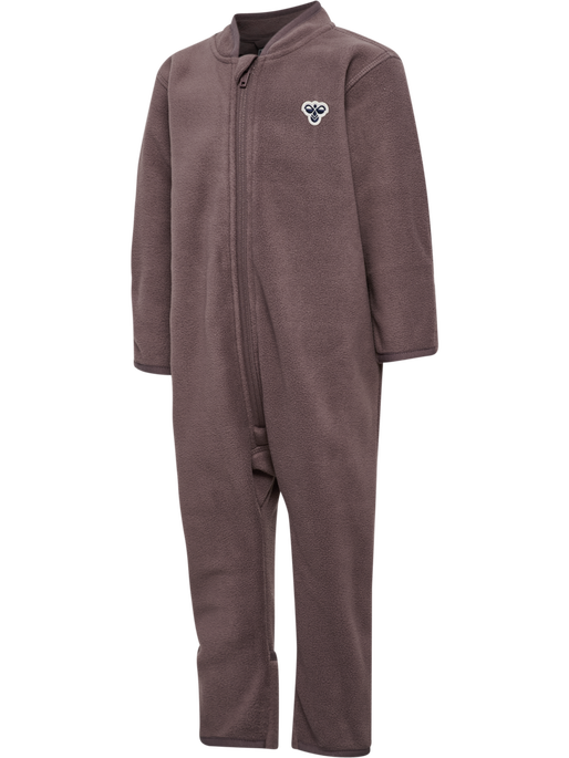 hmlMINI FLEECE ZIP SUIT BEE, PEPPERCORN, packshot