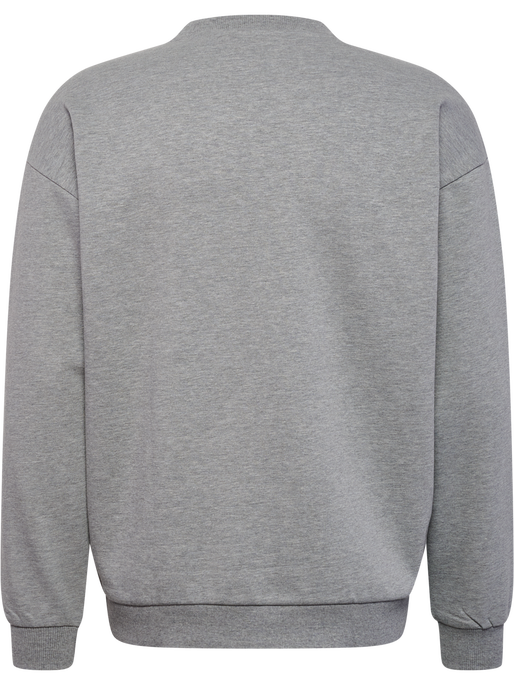 hmlLOOSE CREWNECK BEE, GREY MELANGE, packshot