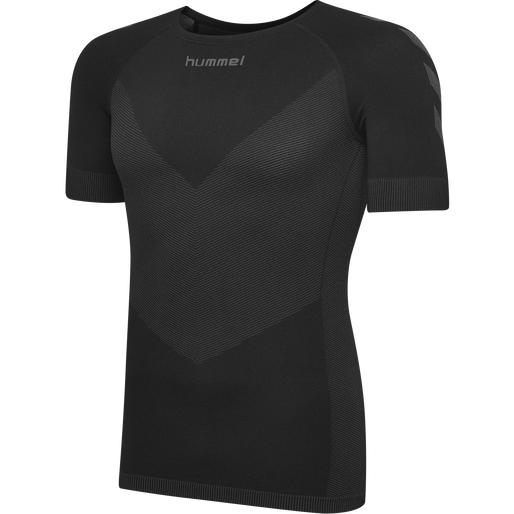 HUMMEL FIRST SEAMLESS JERSEY S/S , BLACK, packshot