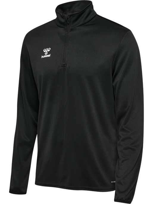 hmlESSENTIAL HALF-ZIP, BLACK hmlESSENTIAL HALF-ZIP, BLACK, packshot