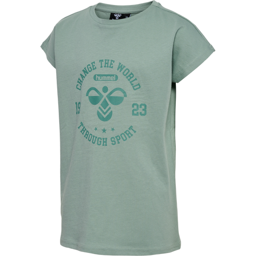 hmlMALIN T-SHIRT S/S, CHINOIS GREEN, packshot