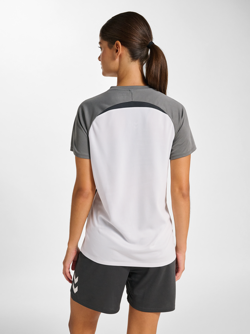 hmlLEAD 2.0 POLO WOMAN, WHITE/STEEL GRAY, model