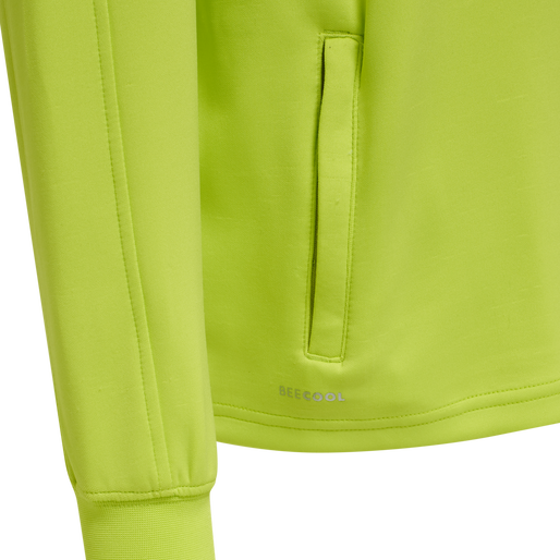 hmlCORE XK POLY KIDS SWEAT HOODIE, LIME POPSICLE, packshot