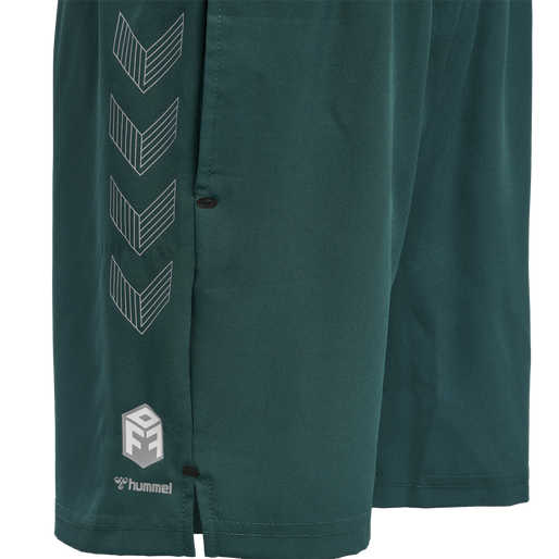 hmlMOVE GRID WOVEN SHORTS KIDS, DEEP TEAL, packshot