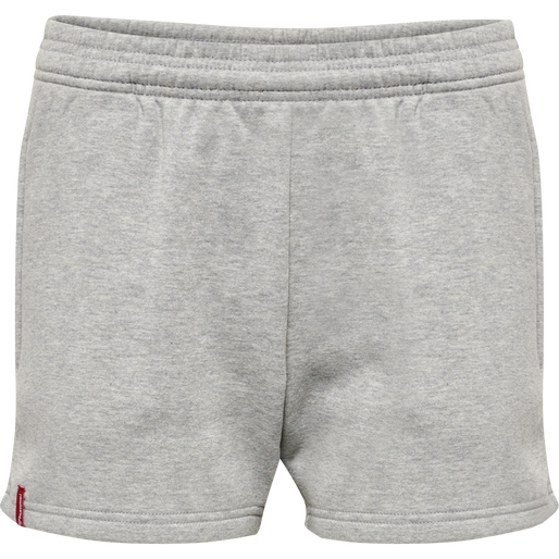 hmlRED BASIC SWEAT SHORTS KIDS, GREY MELANGE, packshot