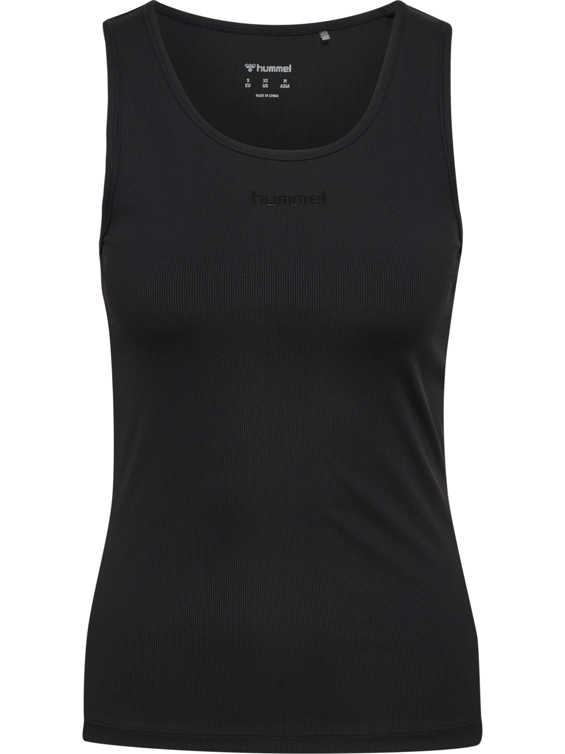 hmlPRIMA RIB TANK TOP, BLACK, packshot