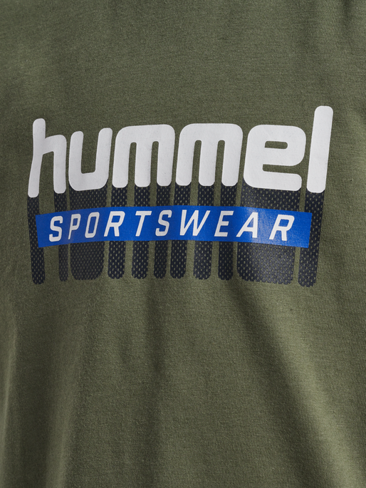 hmlTUKAS T-SHIRT S/S, DUSTY OLIVE, packshot