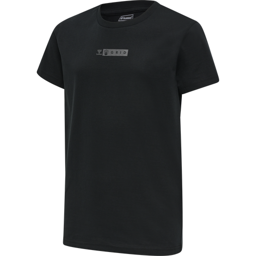 hmlOFFGRID TEE S/S KIDS, JET BLACK/FORGED IRON hmlOFFGRID TEE S/S KIDS, JET BLACK/FORGED IRON, packshot