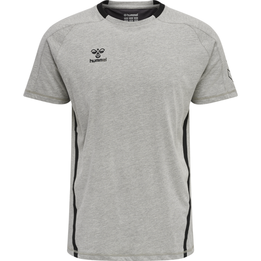 hmlCIMA XK T-SHIRT S/S, GREY MELANGE, packshot