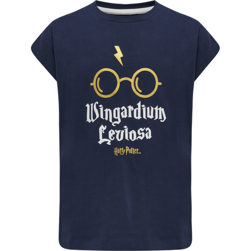 hmlHARRY POTTER DIEZ T-SHIRT S/S, BLACK IRIS, packshot