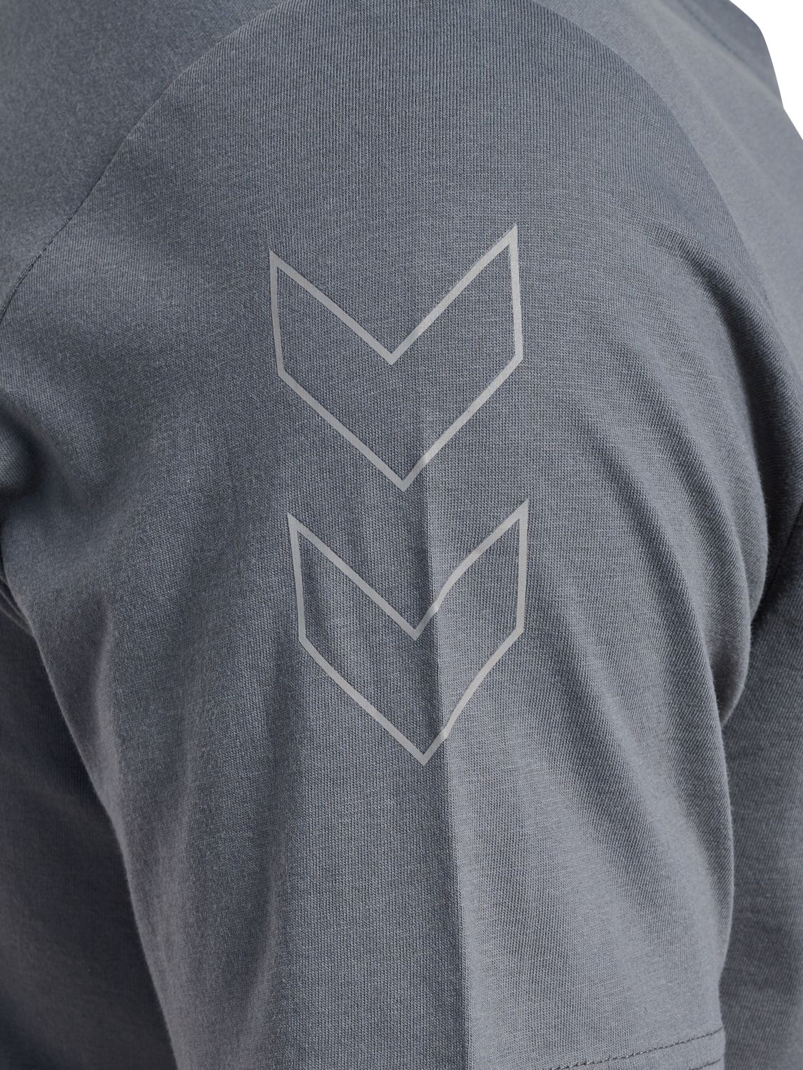 hmlELEMENTAL CHEVRON COTTON TEE, QUIET SHADE, packshot