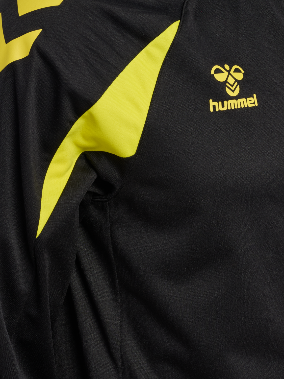 hmlCORE 2.0 TRACK ZIP JACKET, BLACK/BLAZING YELLOW, packshot