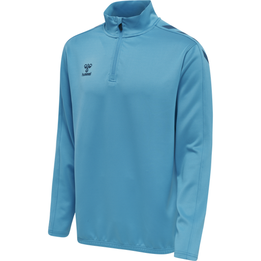 hmlCORE XK HALF ZIP POLY SWEAT, BLUE DANUBE, packshot