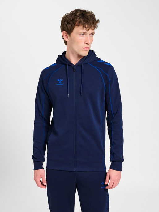 hmlMOVE 2.0 ZIP HOODIE, MARINE, model