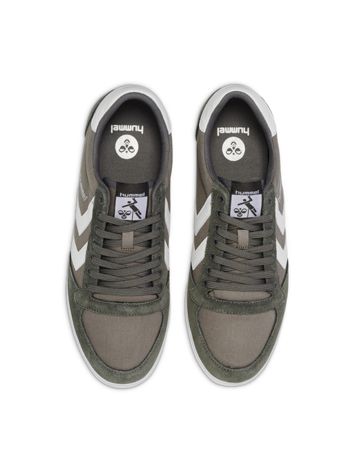 HUMMEL SLIMMER STADIL LOW, CASTLE ROCK/WHITE KH, packshot