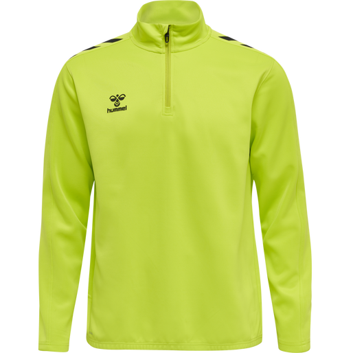 hmlCORE XK HALF ZIP POLY SWEAT, LIME POPSICLE hmlCORE XK HALF ZIP POLY SWEAT, LIME POPSICLE, packshot