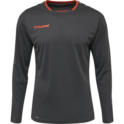 hmlAUTHENTIC POLY JERSEY L/S, ASPHALT hmlAUTHENTIC POLY JERSEY L/S, ASPHALT, packshot