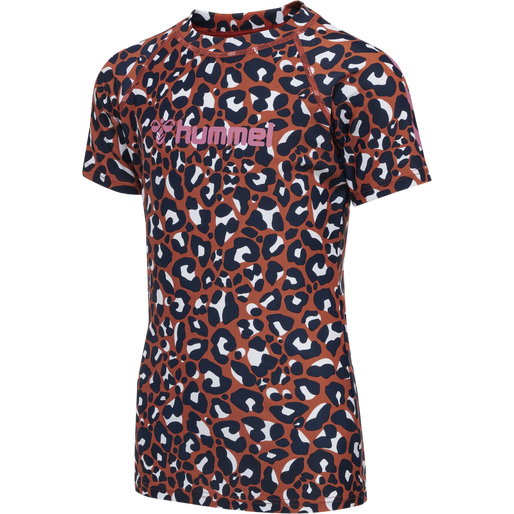 hmlAZUL SWIM T-SHIRT S/S, HOT SAUCE, packshot
