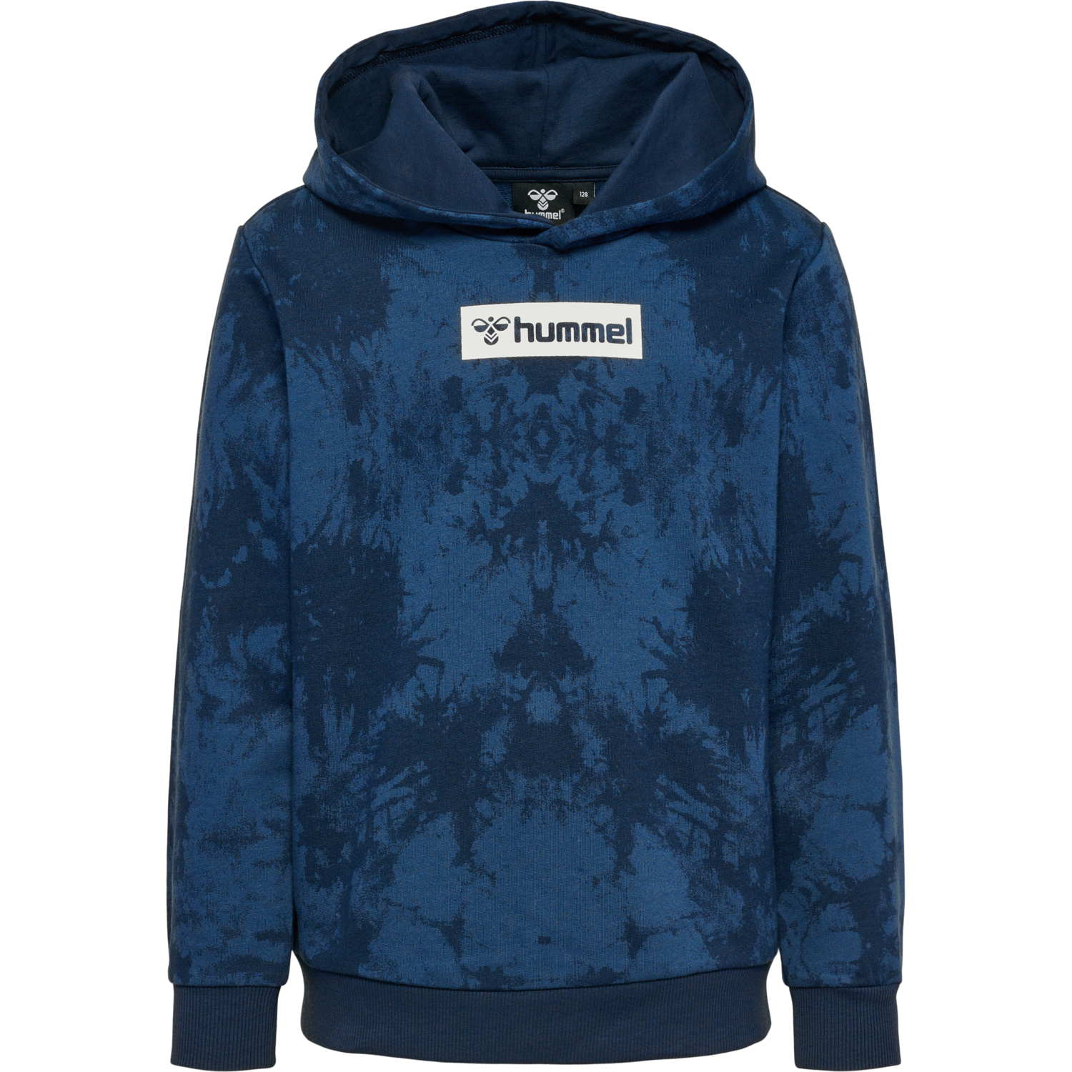 hmlJUMP AOP HOODIE, BLACK IRIS, packshot