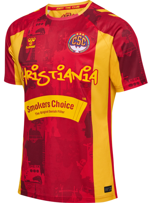 CSC 24/25 HOME JERSEY SS, TRUE RED/SPORTS YELLOW W/SPONS CSC 24/25 HOME JERSEY SS, TRUE RED/SPORTS YELLOW W/SPONS, packshot