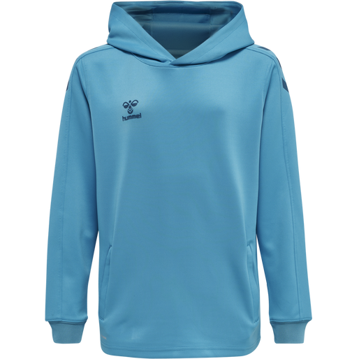 hmlCORE XK POLY KIDS SWEAT HOODIE, BLUE DANUBE, packshot