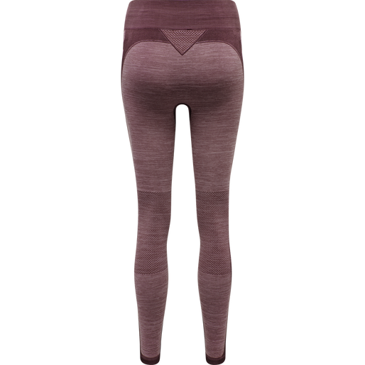 hmlCLEA SEAMLESS MID WAIST TIGHTS, FUDGE, packshot