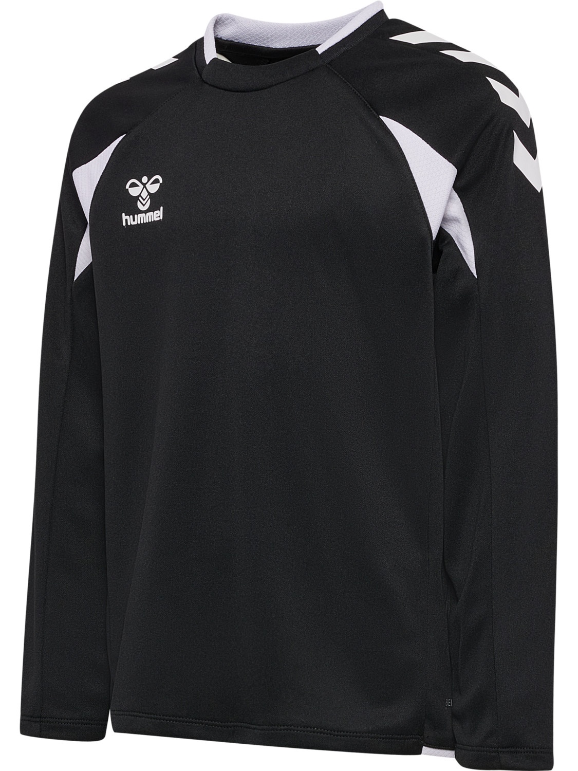 hmlCORE 2.0 CREW NECK KIDS, BLACK/WHITE, packshot