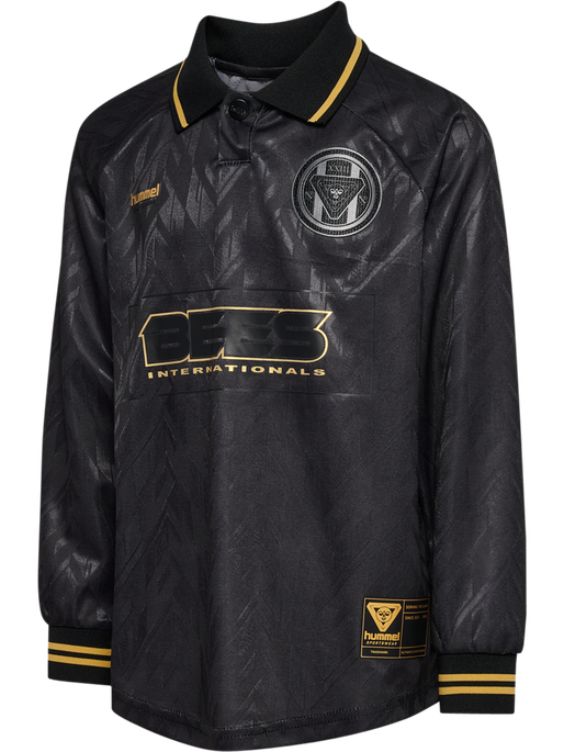 hmlJR LOOSE BAY SOCCER JERSEY L/S, BLACK hmlJR LOOSE BAY SOCCER JERSEY L/S, BLACK, packshot