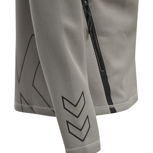 hmlCIMA XK ZIP JACKET, GREY MELANGE, packshot